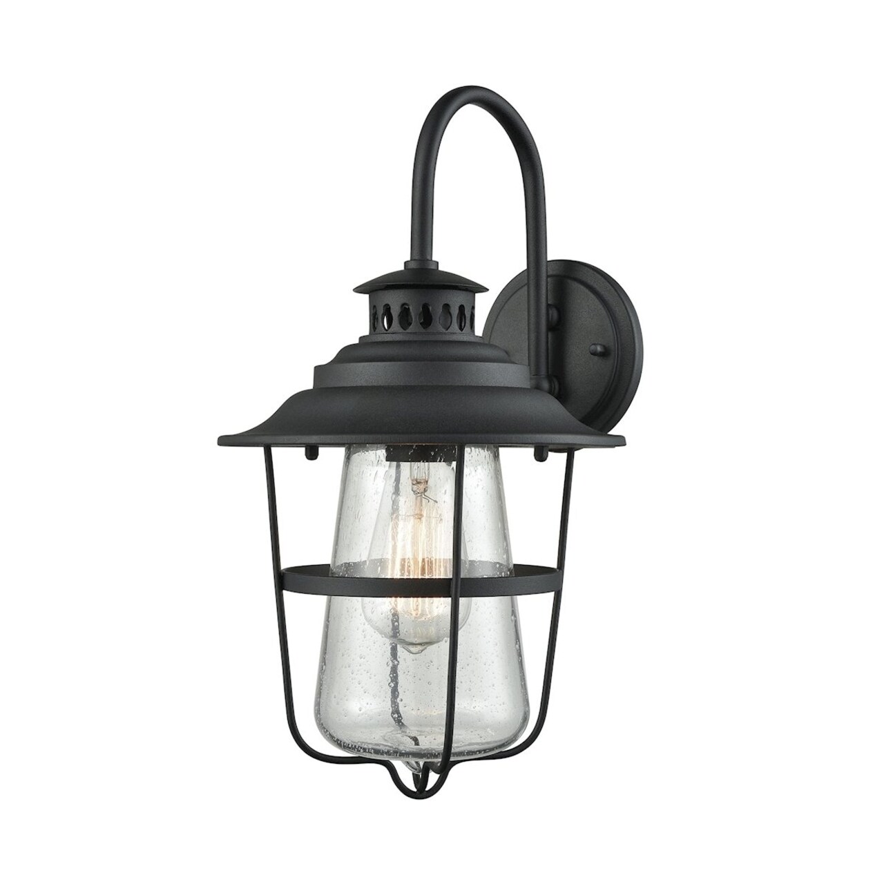 San Mateo 15 High 1-Light Outdoor Sconce - Textured Matte Black